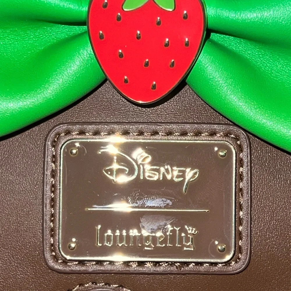 Loungefly Disney Minnie Mouse Scented Chocolate Dipped Strawberry Backpack - Picture 6 of 8